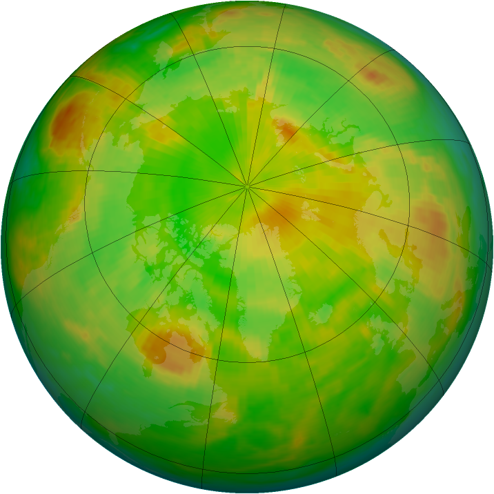 Arctic ozone map for 12 June 1984